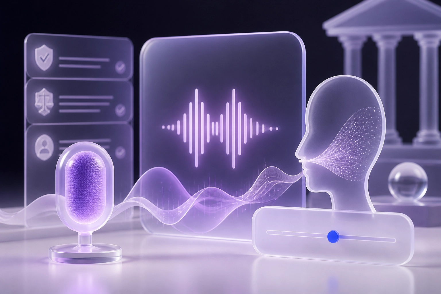 Professional header image for educational tutorial: How AI Voice Cloning Works in a Personal Branding Tool — ...